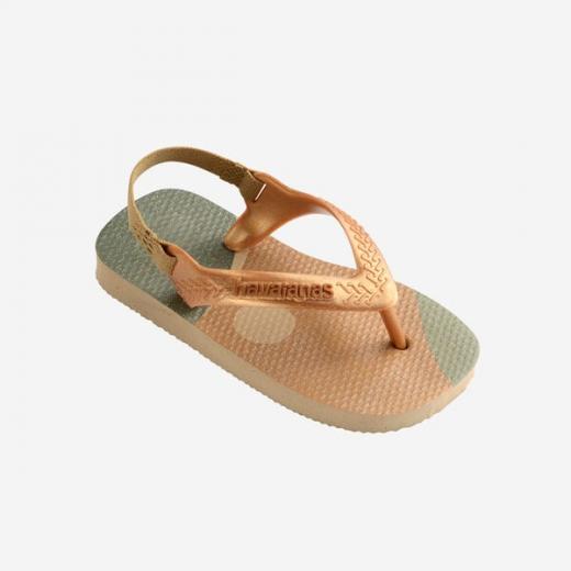 Havaianas Baby Palette Glow Sand Grey/golden Size 20