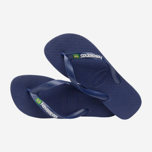 Havaianas Brasil Logo Navy Blue 47/48