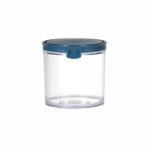 Vague Round Airtight Food Container Jar 930 ml Blue