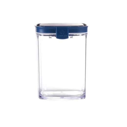 Vague Square Airtight Food Container Jar 700 ml, Blue