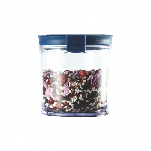 Round Airtight Food Container Jar 390 ml Blue