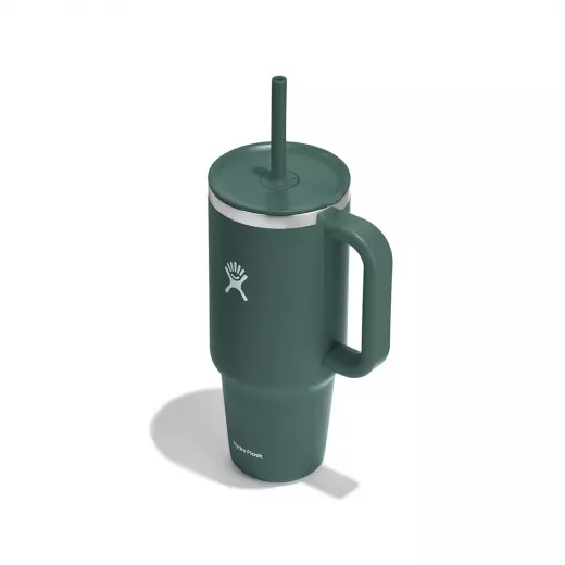 Hydro Flask - Travel Tumbler - Thermal Mug 1180 ml (40 oz) with Lockable Press-in Straw Lid, FIR