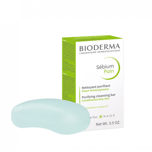 Bioderma Sebium Pain Purifying Cleansing Bar For Combination To Oily Skin, 100G