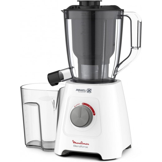 MOULINEX Blender, BlendForce 2-in-1 2L Blender Mixer with 1L Juicer Jar, Powelix Technology, LM42Q127