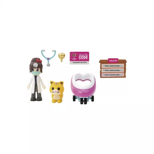 Jazwares Adopt Me! Dr. Heart And Ginger Cat Friends Pack, Wave 1