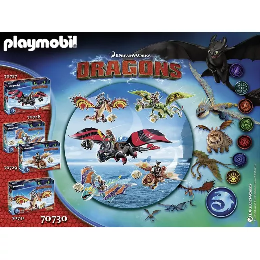 Playmobil Dreamworks Dragon Racing: Ruffnut And Tuffnut With Barf And Belch