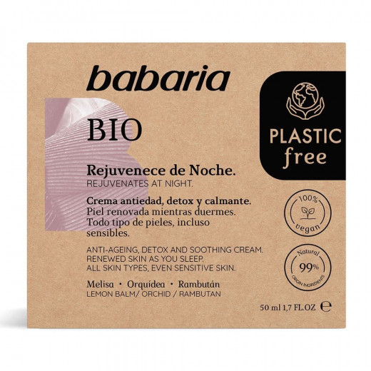 Babaria Bio Rejuvenating Night Cream 50ml Plastic Free 100% Vegan