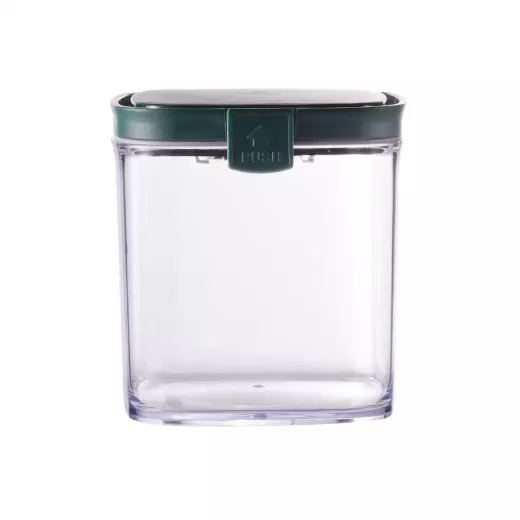 Square Airtight Food Container Jar 1.1 L, Green