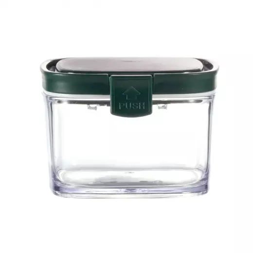 Square Airtight Food Container Jar 300 ml Green