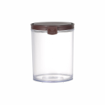 Round Airtight Food Container Jar 1.2 L Brown