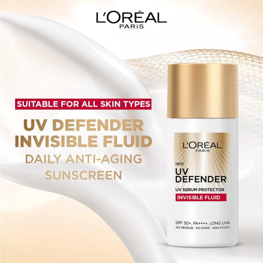 L'Oréal Paris UV Defender Invisible Fluid Sunscreen, 50 Ml