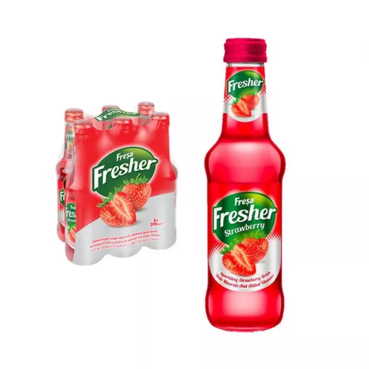 Fresher Sparkling Fruit Drink Strawberry 250ml Pack of 6