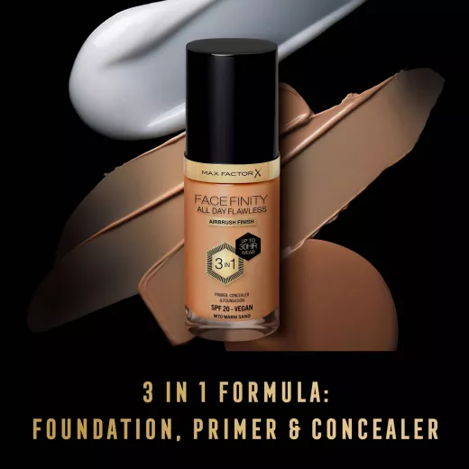 Max Factor Facefinity All Day Flawless 3 in1 Foundation 30ml W70 WARM SAND