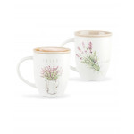 Madame Coco Lavender Plaine Grosse 2-Piece Mug Set