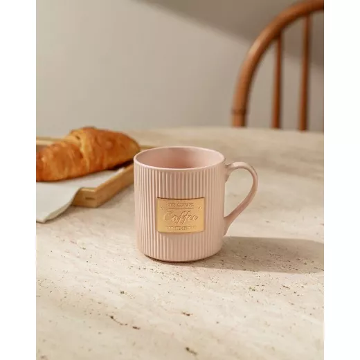 Madame Coco Droit Gold Mug, Pink