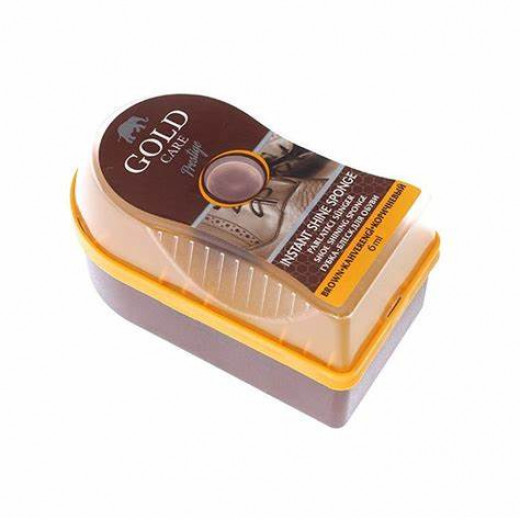 Gold Care coffee shoe polish 6 ml plastic