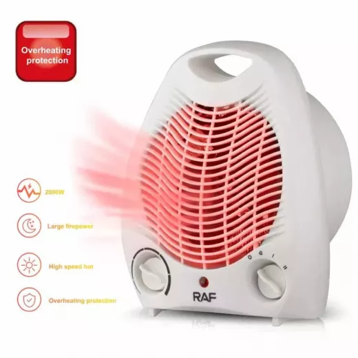 RAF Fan Heater, White, 2000 WAT