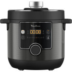 Moulinex 1200W Turbo Cuisine Maxi Fast Electrical Pressure Cooker Grey and Black 7.5 Liter