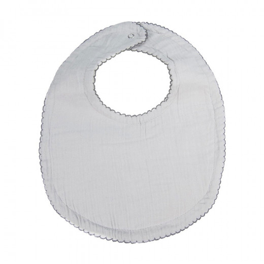 BabyJem Muslin Bib PLAIN, Grey