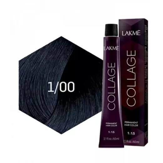 Lakme Collage Hair Coloring Cream 1/00 Black 60ml