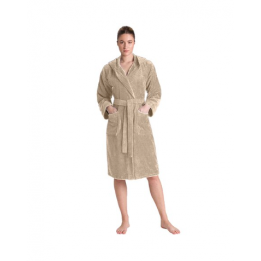 Cannon Plain Unisex Bathrobe (1 Piece), 100% Cotton, L, Linen