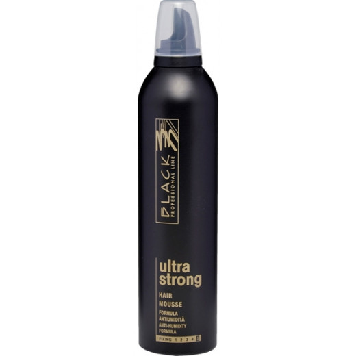 Black Professional Ultra Strong Hair Mousse 400ml