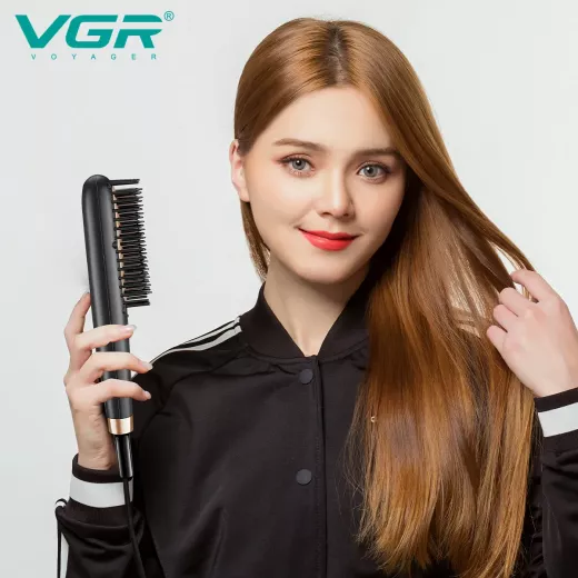 VGR Professional Hair Straightener Comb with Indicator Light