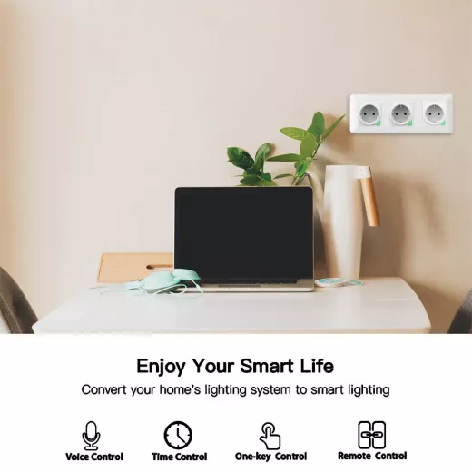 Moes Smart Wall Socket, Black