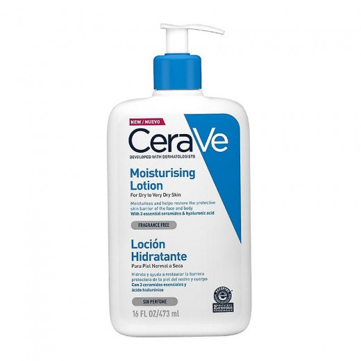 CeraVe Moisturizing Lotion For Dry To Very Dry Skin With Hyaluronic Acid 473ml