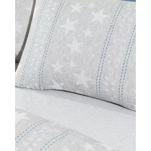 Madame Coco Bayeux Double Jacquard Duvet Cover Set - Gray