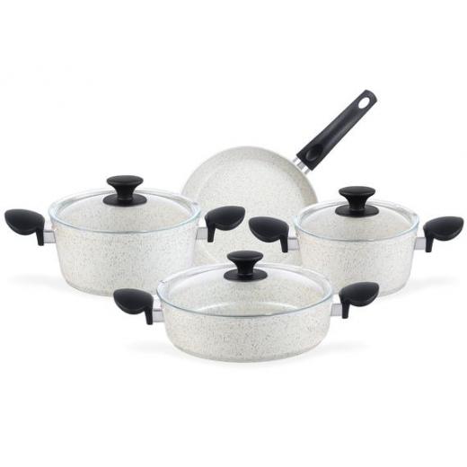 Madame Coco Gordes Granite Look 7 Piece Cookware Set