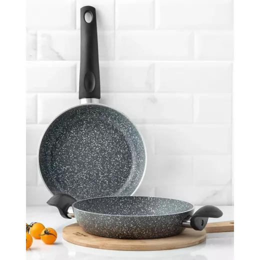 Madame Coco Gordes Granite Look 2 Piece Pan and Dish Set