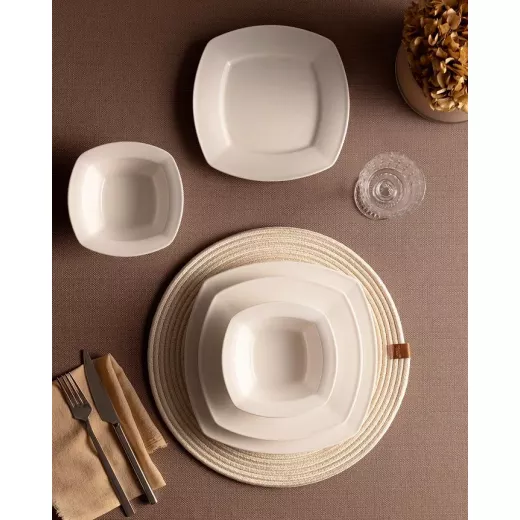 Madame Coco Noya 24 Piece Dinner Set for 6 People - White