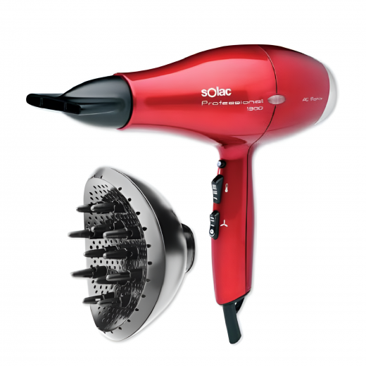 Solac  hair dryer Red 1900W AC Motor Professional