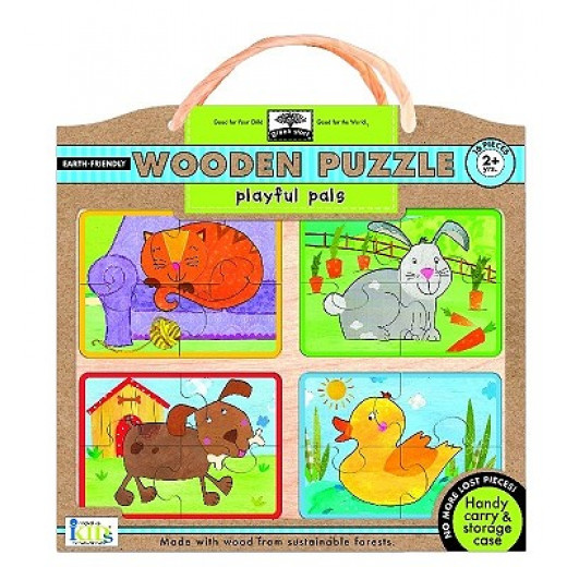 Green Start Playful Pals Wood Puzzle　Puzzle-gs Playful Pals