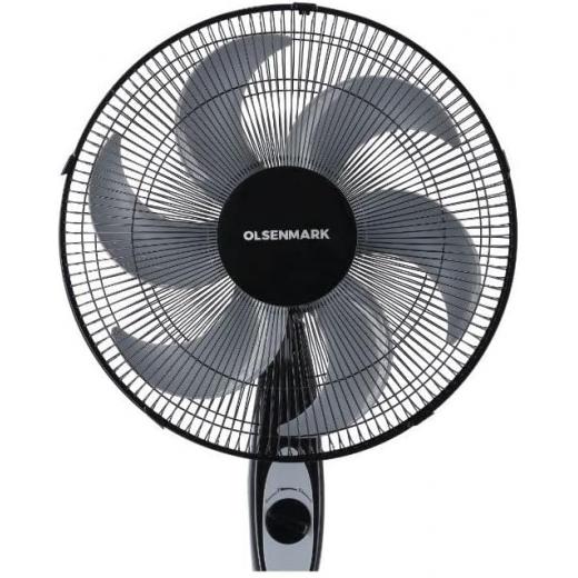 Olsenmark OMF1794 16 inch Classic Stand Fan - 3 Speed 6 Leaf Blade the color black