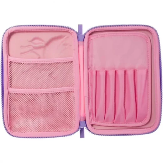 Smiggle | Pencil Case 3D Hardtop Single Compartment - Lively' Pink Unicorns