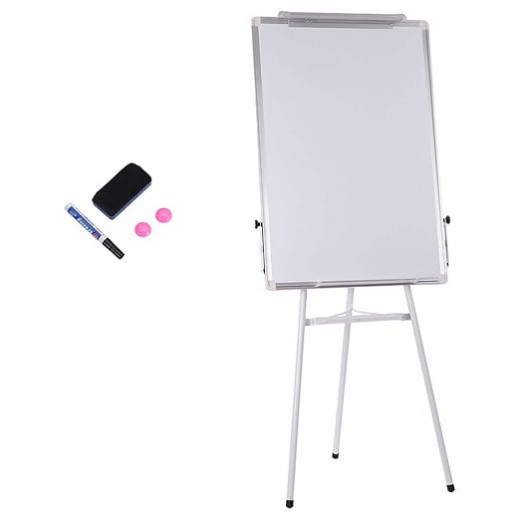 Magnetic Dry Erase Board with Stand 36 x 24 inch Easel White Boards for Kids Classroom Office Portable Height Adjustable with Flipchart Hook, White