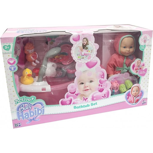 Baby Habibi Doll Bathtub Set 14inch 3yrs