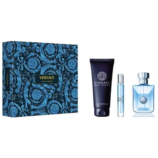 Versace Pour Homme Set Edt100+hbs150+ts10