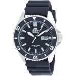 Orient Automatic Black Dial Rubber Band Watch For Men