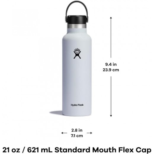 Hydro Flask 621 ml Standard Mouth Flex Cap Clementine Thermo Bottle  Fossil