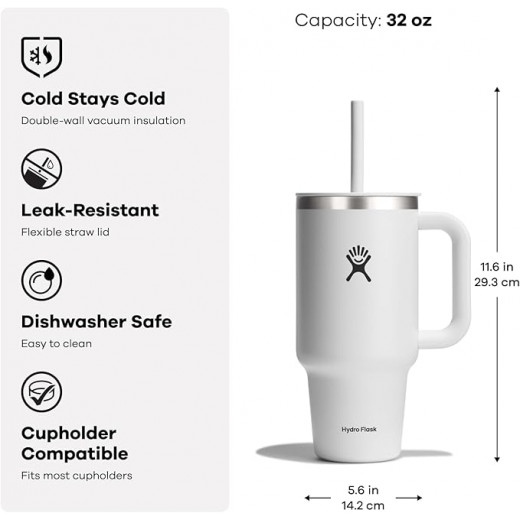 كوب سفر هيدرو فلاسك سعة 32 أونصة - 946 مل - نيلي