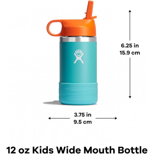 Hydro Flask 12 Oz Kids Wide Mouth Straw Cap and Boot Grass