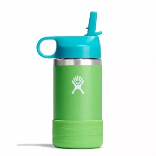 Hydro Flask 12 Oz Kids Wide Mouth Straw Cap and Boot Grass