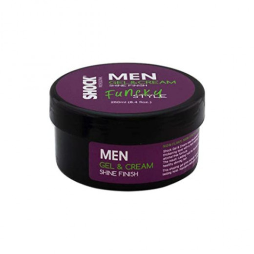 Shock Professional Styling Gel & Cream | 250ml | Soft Hold |Easy To Wash & Travel Friendly