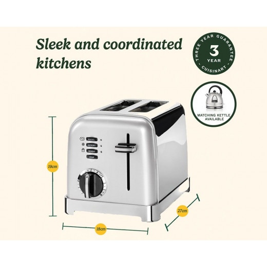 Cuisinart Style Collection Frosted Pearl 2 Slice Toaster