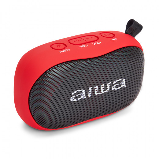 Aiwa BS-110RD Portable Bluetooth speaker in red