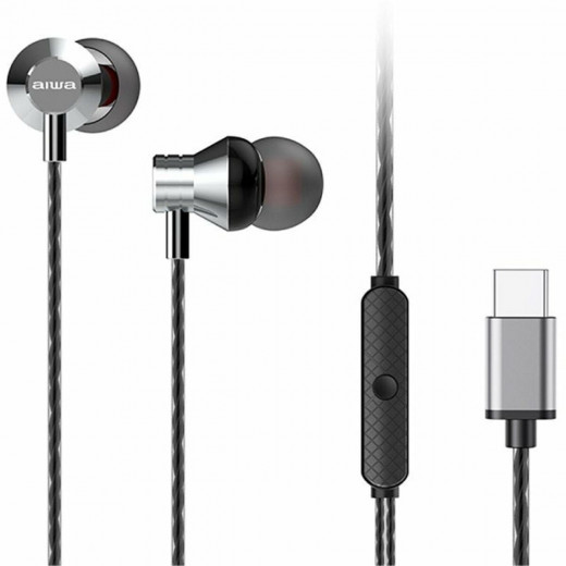 Aiwa In-Ear Headphones with Microphone USB Type-C Silver