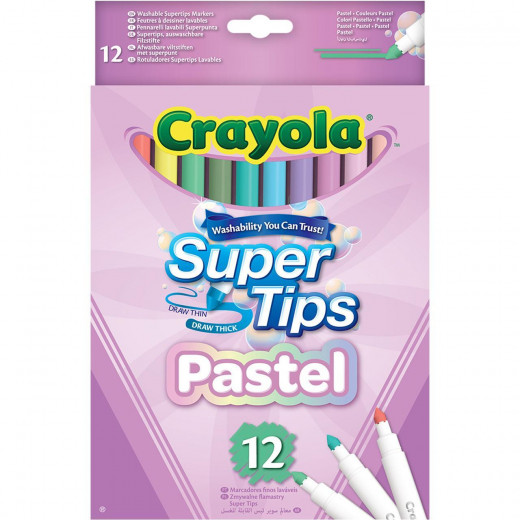 Crayola | 12 Super Tip Markers Pastel Colors